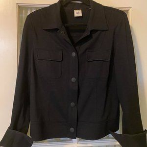 Cabi #3174 Size Large Ava Jacket, Black Ponte Knit